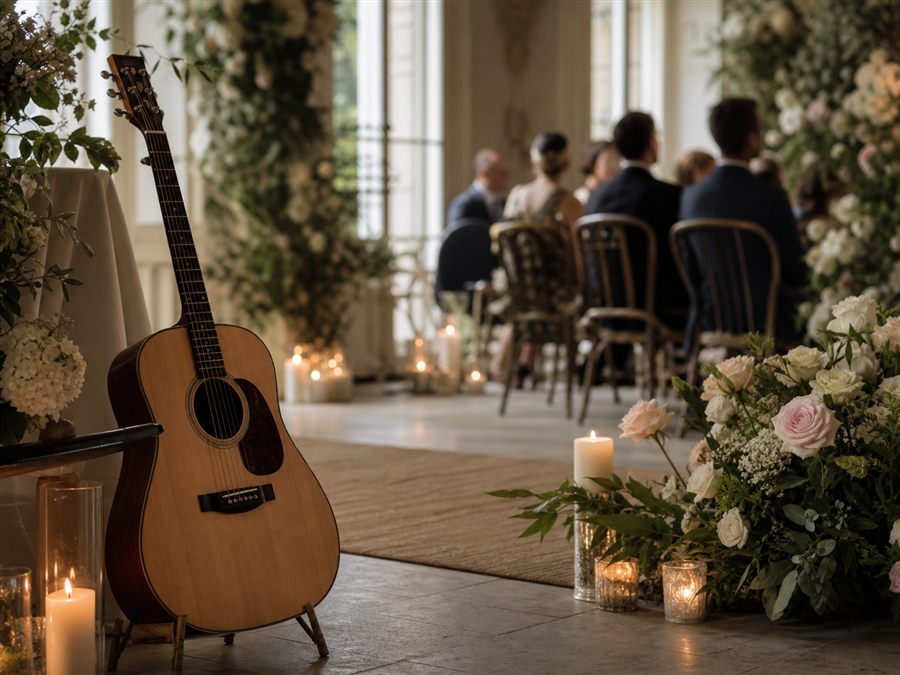 Solo-Gitarrist bei einer Hochzeit
